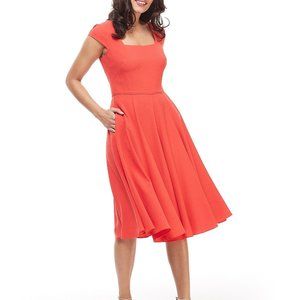 Gal Meets Glam Short Sleeve Fit & Flare Dress 4
